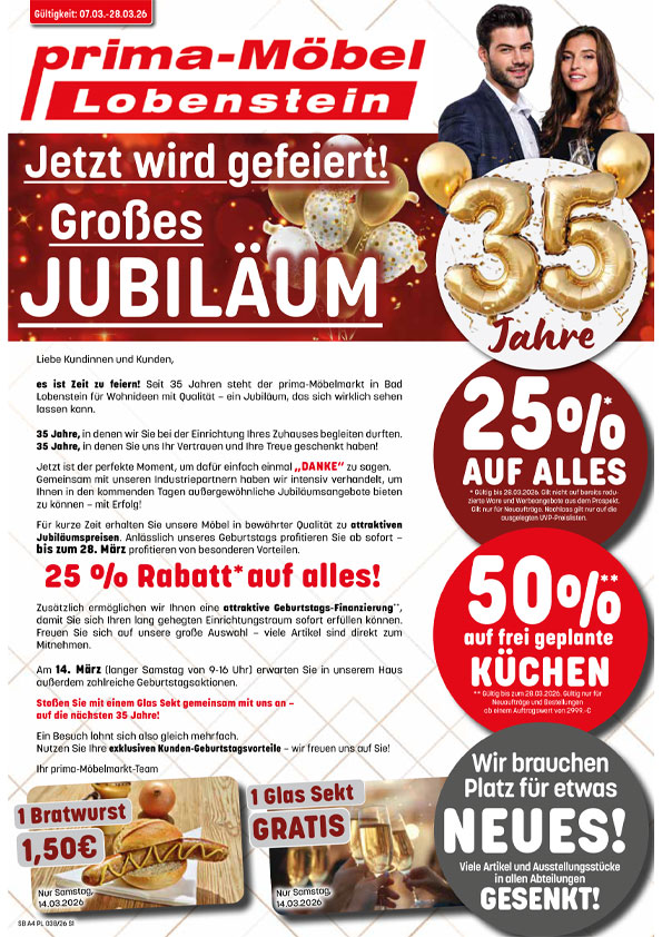 Jetzt wird gefeiert! Großes Jubiläum!